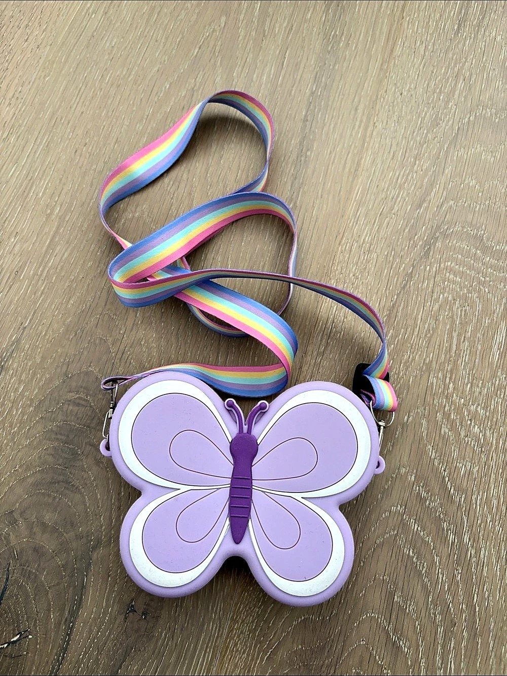 Butterfly Crossbody Bag in Purple & Multicolor